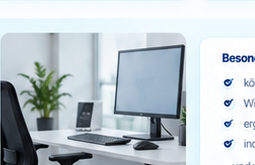 Ergonomisch eingerichteter Büroarbeitsplatz